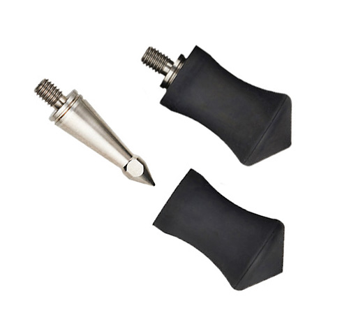 Convertible spike & rubber tripod foot